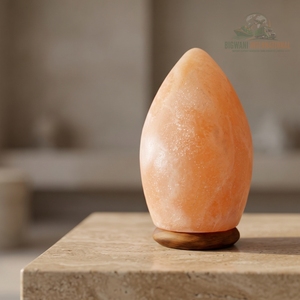 Lámpara de Cristal con Forma de Huevo y Base de Madera, Ecológica y Hecha a Mano para Decoración del Hogar y Oficina, Iluminación Ambiental y Purificación del Aire - Product Image 3