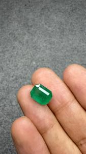 Émeraude naturelle zambienne de 4,17 carats, taille octogonale, pierre précieuse verte lâche de qualité supérieure, pour la fabrication de bijoux (bague, pendentif) - Product Image 3