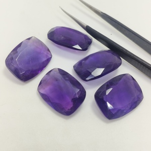 Natural Amethyst Rectangle <b>Cushion</b> Cut Gemstone for Fine Jewelry Designers Ring Settings Pendant Crafting <b>Purple</b> Stone - Product Image 1