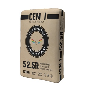 Cemento ATZ CEM I 52.5R Portland buen precio buena calidad y 40kg 50kg embalaje para la construcción - Product Image 1