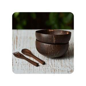 Meilleures ventes : Bols en noix de coco pour un service végétalien efficace, ustensiles et ornements raffinés pour table basse, lot en gros en rangées - Product Image 1
