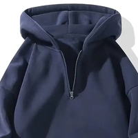 Sweat à capuche zippé personnalisé en molleton premium, fabricant OEM ODM, vente en gros de vêtements de sport