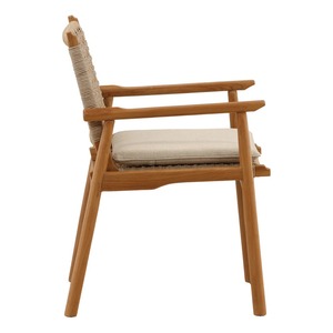 เก้าอี้ไม้มินิมอลพร้อมเบาะทอมือและโครงน้ำหนักเบา เก้าอี้ดีไซน์ทันสมัยสำหรับร้านกาแฟ ร้านอาหาร และการตกแต่งภายในธุรกิจบริการ - Product Image 3