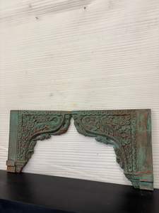 Panel de arco de madera tallado a mano antiguo |   Marco Arquitectónico Decorativo de Pared Estilo Mughal con Diseño de Puerta India Vintage para Decoración del Hogar - Product Image 5