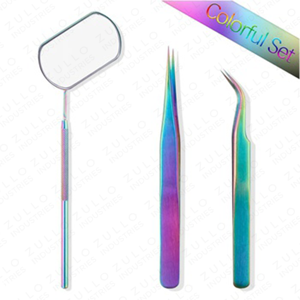 3PCS Stainless Steel Eyelash Extension <b>Tool</b> Set with Large Makeup Mirror Pointed Tweezers for False Eyelash Application Kit - Product Image 6