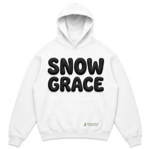 Sweat-shirt à capuche pour homme FIREJACK INTERNATIONAL Snow Grace, 100% coton, imprimé en relief, vêtements d'hiver décontractés, design avec poche - Product Image 1