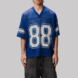 Maillot de football en maille à col en V pour hommes, numéro 88, respirant, à manches courtes, vêtements de sport, coupe ample, vêtements toutes saisons - Product Image 5
