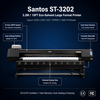 Impresora Eco-Solvente de Formato Grande de 10 pies (3.2M) I3200 de 4 Colores para Impresión de Vinilo, Pancartas Flexibles y Adhesivos para Publicidad Exterior, con Certificación CE y FCC