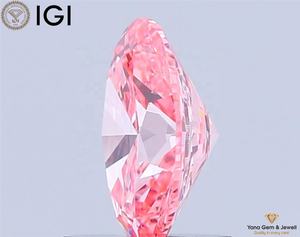 Diamante Cultivado en Laboratorio con Certificado IGI, Corte Ovalado, 1.00 Quilates, Color Rosa Intenso, Claridad VVS2, para Centro de Mesa Premium - Product Image 4