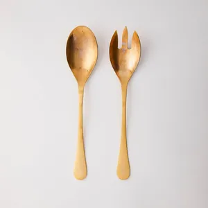 Ensemble de cuillères à salade en acier inoxydable, idéal pour servir des pâtes, des légumes verts ou des mélange de légumes à la maison, dans la cuisine ou au restaurant. - Product Image 6