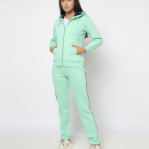 Pro Level Winter <b>Women's</b> Jogger Set 100% Cotton Durable Fabric Hooded Design Drawstring Closure-<b>Lightweight</b> Breathable for Daily - Product Image 1