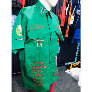 Camisa Verde Personalizada de los Shriners – Bordada con la frase “I Am Our Mystic Temple 2002” – Regalia Masónica - Product Image 3