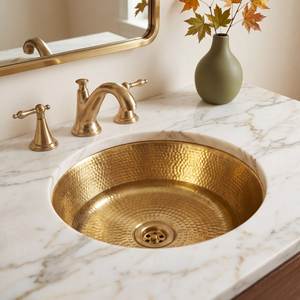 Handcrafted Brass Wash <b>Basin</b> Luxury Bathroom Countertop Vanity Sink Premium Decorative Durable Hotel Residential Interior Collec - Product Image 6