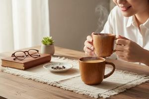 Taza de Té de Madera con Acabado Liso, Hecha a Mano, Taza de Bebidas de Madera Maciza para la Mesa del Comedor y Decoración de la Cocina - Product Image 3
