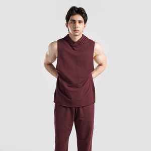 Débardeur court respirant uni pour homme, col en V, coton bambou, sans couture, extensible, grande taille, streetwear décontracté - Product Image 4