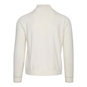 Men's Knitted Breathable 100% Cotton Fleece Winter Half/Quarter Zip Long Sleeve Stand Collar Casual Sportswear <b>Sweater</b> - Product Image 3