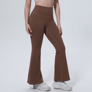 Women High Waist Breathable Flared <b>Yoga</b> Leggings Sports Running <b>Trousers</b> Gym Pants - Product Image 2