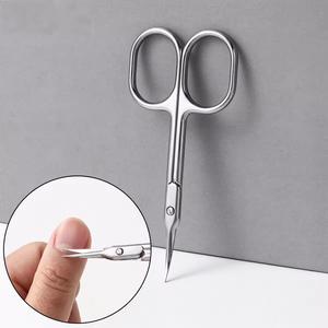 Ciseaux de manucure en acier inoxydable, lame tranchante, coupe-cuticules droit, outils de beauté, nail art, design durable, manche pour adultes - Product Image 1