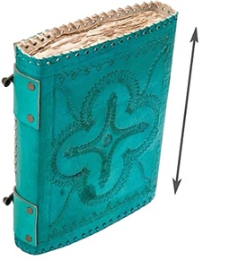 วารสารหนังสีฟ้าวินเทจนูนด้วย7ของขวัญที่ดีที่สุดหินกึ่งมีค่าสำหรับผู้หญิง-วารสารหนังทำด้วยมือสวยงาม - Product Image 1