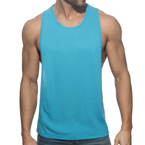 Débardeur de sport tricoté de haute qualité, coupe ajustée, extensible et très élastique, avec motifs à empiècements, pour entraînement et musculation - Product Image 1