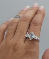 Bague de fiançailles en diamant de laboratoire taille poire 2,80 CT, diamants blancs, plaqué or 18 carats |   Bijoux de Mariage de Luxe Certifiés IGI |   Tendance