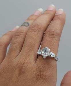 2.80 CT Lab Grown <b>Diamond</b> <b>Ring</b> in 18K Gold Plated | IGI Certified Luxury Engagement <b>Ring</b> | Elegant Bridal Jewelry - Product Image 3