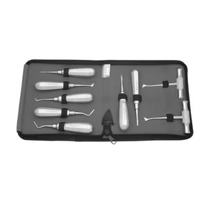 Kit d'élévateurs dentaires en acier inoxydable pour l'extraction des dents, avec formes et designs personnalisés, certifié CE ISO, par Grip Surgical - Product Image 1