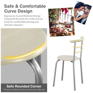 Juego de Bistro Convertible de 3 Piezas de Madera Maciza, Muebles de Comedor que Ahorran Espacio para Cocina, Apartamento, Hogar, Bar - Product Image 5