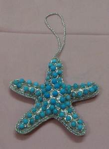 Ornements de Noël en broderie Zari en forme de chaussette et d'étoile, produits magnifiques pour la décoration de la maison - Product Image 5