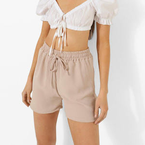 Shorts de Forro Polar para Mujer, Estilo Urbano, Venta Directa de Fábrica, Precio Económico, Cantidad OEM, Marca Personalizada, Shorts con Cordón para Mujer 2026 - Product Image 1