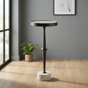 Modern Living Room <b>White</b> Luxury Tea Table Glass Marble Surface Rock Plate Metal <b>Bracket</b> Frame Coffee Table Set - Product Image 2