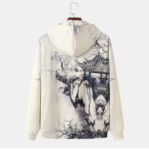 เสื้อฮู้ดดี้ผู้ชายทรงปกติ ผ้าโพลีเอสเตอร์/คอตตอน หนัก 220 กรัม คุณภาพสูง พิมพ์ลายตามสั่ง แบบซิปครึ่งตัว - Product Image 6