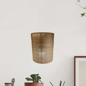 Rattan <b>Wall</b> Lamp Round Woven <b>Wall</b> Light Natural Decorative <b>Sconce</b> for Living Room Aisle Tea Room - Product Image 2