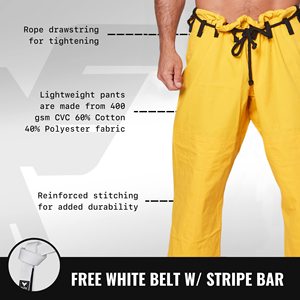 ชุดยิวยิตสู BJJ แบบสั่งทำพิเศษ ผ้าฝ้ายเนื้อเพิร์ลวีฟ ระบายอากาศได้ดี น้ำหนักเบา ทนทาน เหมาะสำหรับการฝึกซ้อม สำหรับผู้ชายและผู้หญิง - Product Image 6