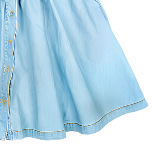 Falda Vaquera Personalizada, Estilo Vintage, Lavada, Mini, Midi, Maxi, Casual, Streetwear, Corte en A, Fabricante Mayorista de Marca Privada - Product Image 3
