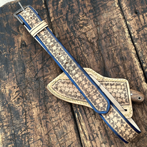 Couteau de cowboy américain en gros, style western, en acier Damas gravé, couteau de camping ultra-affûté, vente chaude OEM AR KNIVES - Product Image 3