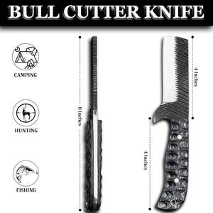 Cuchillo de Supervivencia con Funda de Cuero, 8 Pulgadas, Resistente, de Acero al Carbono, para Corte de Carne, Multiusos - Product Image 2