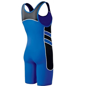 Combinaison de lutte personnalisée pour hommes, impression par transfert par sublimation, spandex/polyester, design aérodynamique, tissu haute performance - Product Image 3