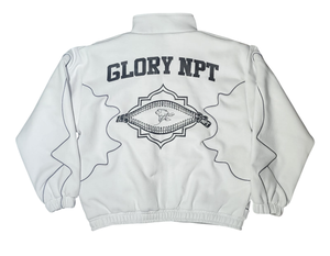 Ensemble sweat à capuche et pantalon de survêtement évasé pour homme, délavé à l'acide, brodé, style streetwear vintage, en coton épais, avec fermeture éclair - Product Image 1