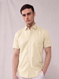 Camisas de Vestir de Manga Corta para Hombre, Transpirables, Tejidas, Casuales, 100% Algodón, con Logotipo en la Parte Posterior del Cuello, Marca Enovate - Product Image 4