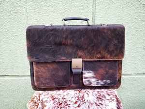 Sac à main en cuir de vachette premium avec poils, grande capacité, sacoche pour ordinateur portable, mallette d'affaires vintage authentique LPBH-0024 - Product Image 6