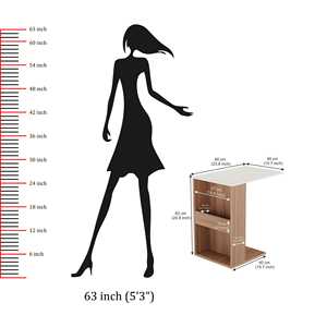 Mesa Auxiliar de Diseño Moderno Ender, Serie Premyrr, con Opciones de Color Wenge y Frosty - Product Image 3