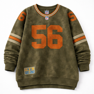 Sweat-shirt de football américain surdimensionné personnalisé OEM |   450 GSM Coupe Boxy |   Fabricant de vêtements de sport vintage et streetwear - Product Image 4