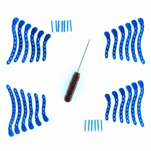 Placas AC S Superiores LCP de 2.7/3.5mm, 5-10 Orificios, Izquierda/Derecha y Tornillos, Juego de 103 Piezas de Titanio - Product Image 1