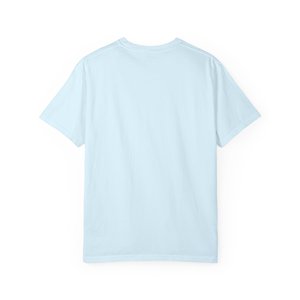 T-shirt graphique personnalisé OEM de haute qualité, bleu clair, imprimé avec un motif d'ange, t-shirt personnalisé, col rond, coupe classique - Product Image 4