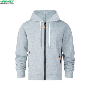 Sweat à capuche zippé intégral à manches doublement rayées bicolores pour homme, vêtement d'extérieur en polaire pour l'entraînement - Product Image 5
