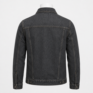 Chaqueta Vaquera de Mezclilla con Lavado Ácido, Corte Ajustado y Ecológica de AGNI INDUSTRY con Logotipo Personalizado para Hombre, con Múltiples Bolsillos, Abrigo Casual de Invierno - Product Image 5