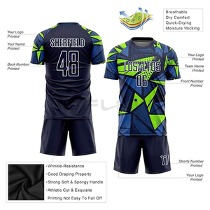เสื้อฟุตบอลชาย แห้งเร็ว ระบายอากาศได้ดี ชุดแข่งขันแขนสั้น เสื้อซ้อม - Product Image 5