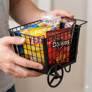 Blue Iron Metal Storage Cart Square Shape <b>Popcorn</b> and chips - Product Image 4