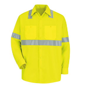 <b>Top</b> Selling Fluorescent <b>Reflective</b> Workwear Shirt Lightweight Breathable High Visibility Safety Shirt Long Sleeves O Neck - Product Image 1